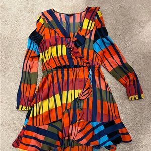 Express long sleeve color block dress Size Medium Cute for fall!